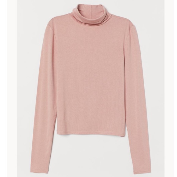 H&M Tops - NWT H&M powder pink long sleeve turtleneck tee S